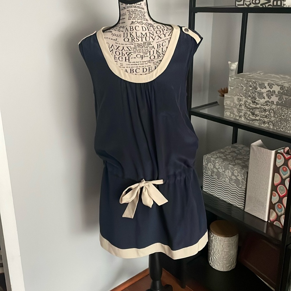 Silk drawstring dress